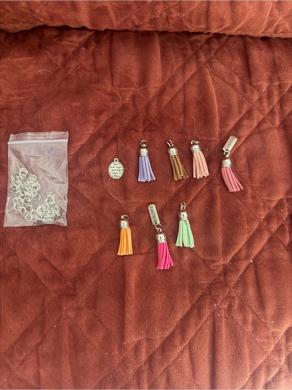 Mini Tassel Charms Set – Assorted Pastel & Bright Colors